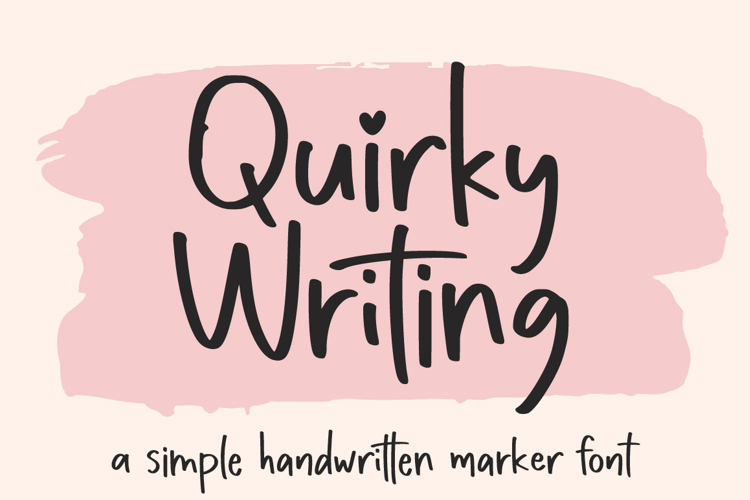 Quirky Writing - Simple Marker Font