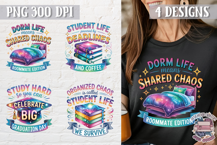 Student Quote Colorful Clipart PNG Sublimation 4 Designs
