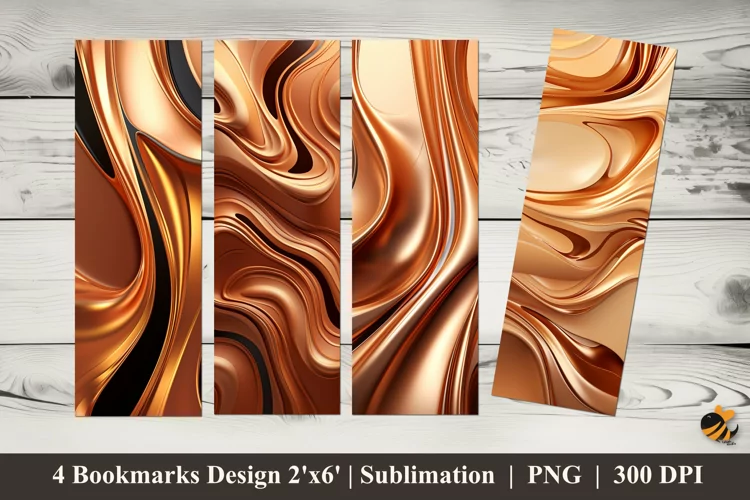 Abstract Chocolate Bookmarks Sublimation Design