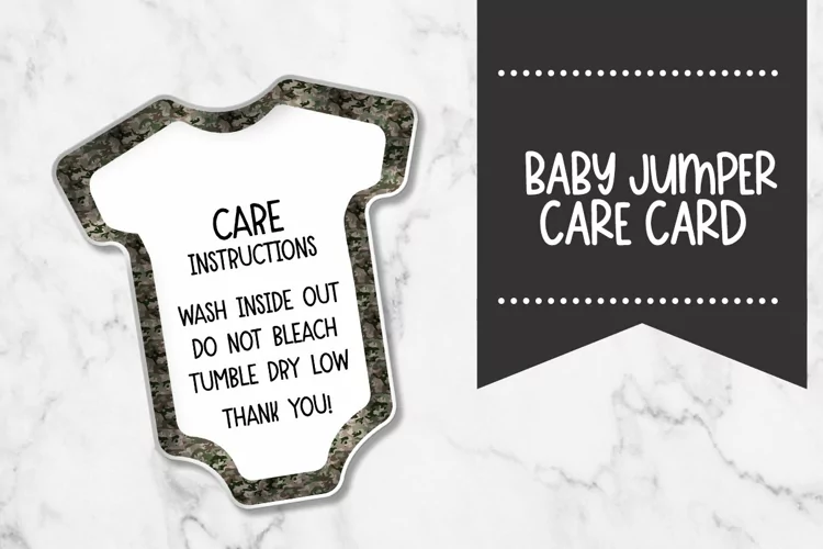 Baby Jumpsuit Care Card |Camo