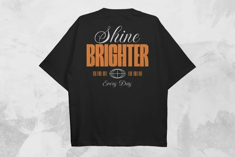 Shine Brighter Typography Streetwear T-shirt Design