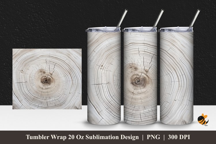 Wood Fiber Tumbler Wrap Sublimation Design 1 example image 1