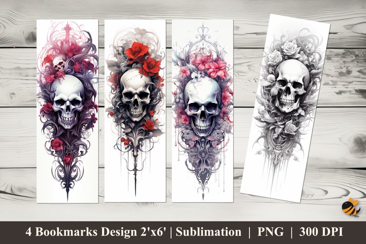 Detailed Tattoos Bookmarks Sublimation Design