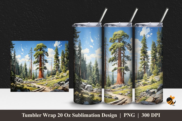 Biggest Tree Tumbler Wrap Sublimation Design 1