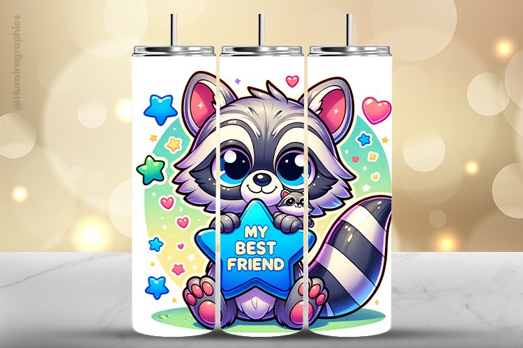 Raccon Tumbler Wrap| Tumbler Sublimation Wrap
