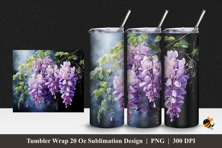 Garden Feel Tumbler Wrap Sublimation Design 1 example image 1