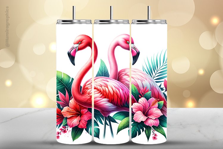 Flamingo Tumbler Wrap| Tumbler Sublimation Wrap