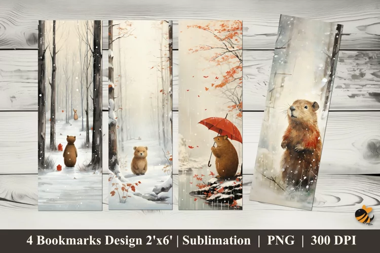 Mouse is Cold Bookmarks Sublimation Design