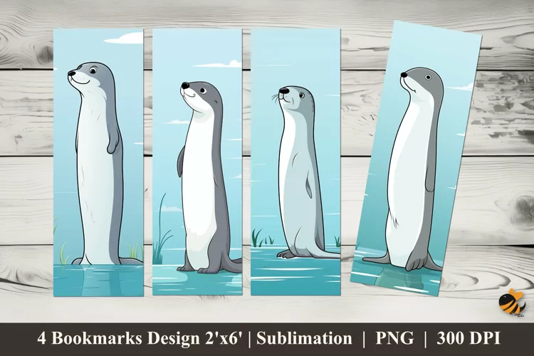 Sea Lions Bookmarks Sublimation Design
