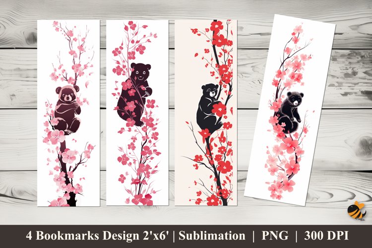 Koala Flower Bookmarks Sublimation Design example image 1