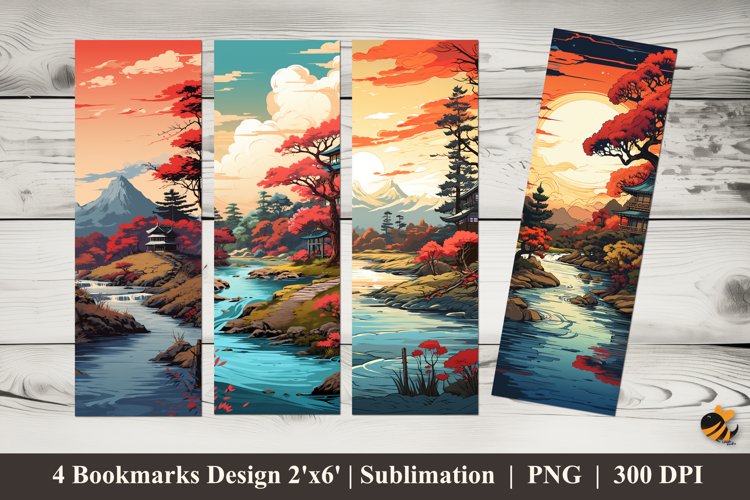Nature Landscape Bookmarks Sublimation Design