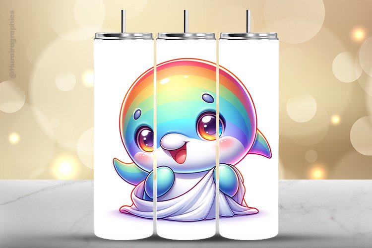 Dolphain Tumbler Wrap| Tumbler Sublimation Wrap
