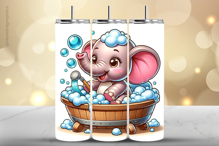 Elephant Tumbler Wrap| Tumbler Sublimation Wrap