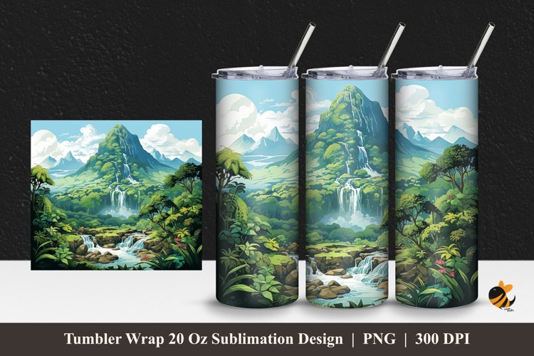 Wonder of Nature Tumbler Wrap Sublimation Design 1