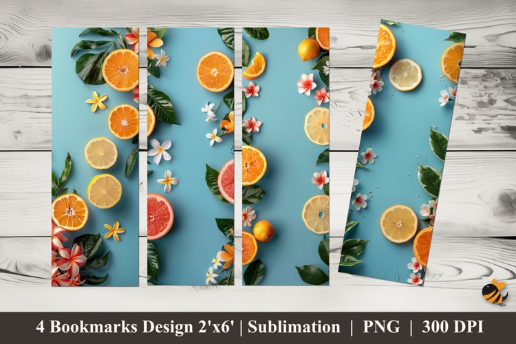 Summer Paper Bookmark Sublimation Design example image 1