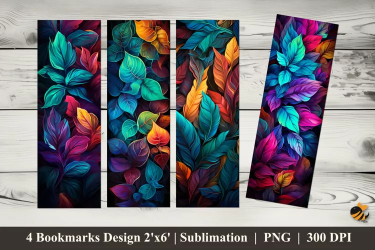 Autumn Leaves Bookmarks Sublimation Design
