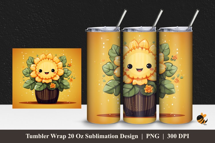 Baby Flower Tumbler Wrap Sublimation Design 1