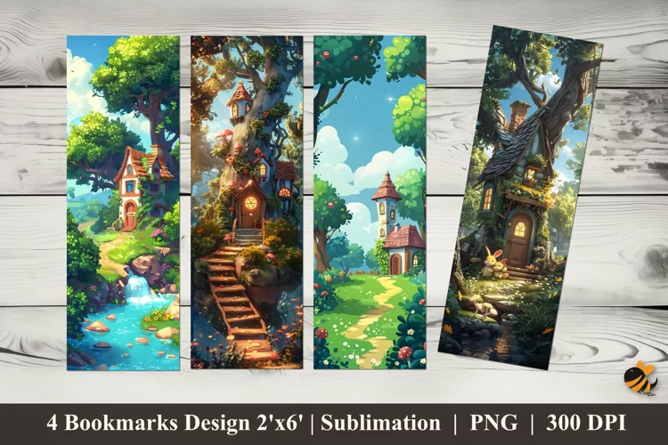 Fairyland Bookmarks Sublimation Design