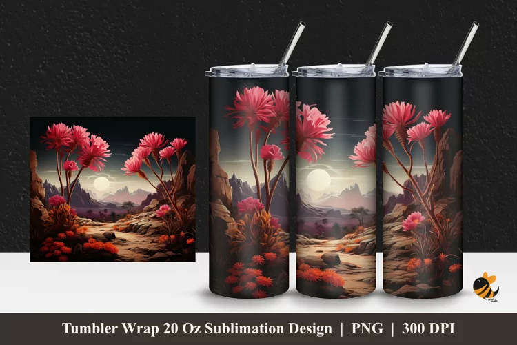 Nature Panoramic Tumbler Wrap Sublimation Design 1
