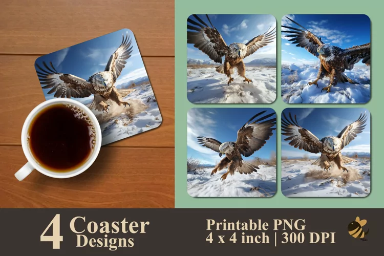 Happy Penguins Coaster Sublimation Designs