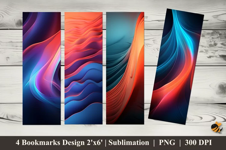 Dynamic Movement Bookmarks Sublimation Design