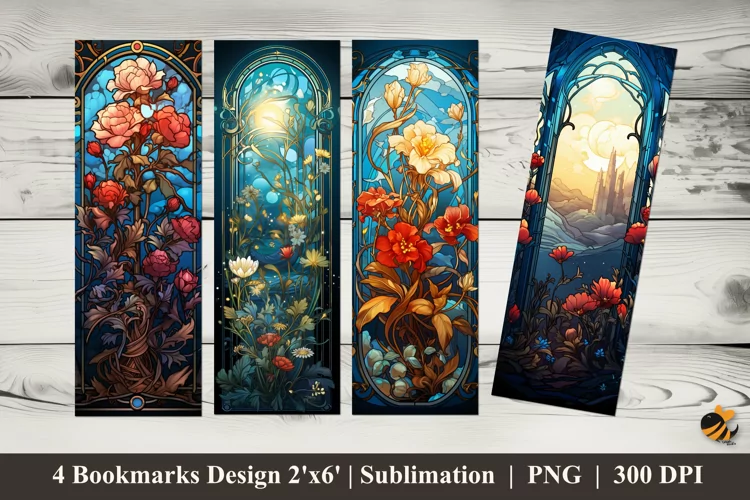 Rose Door Bookmarks Sublimation Design