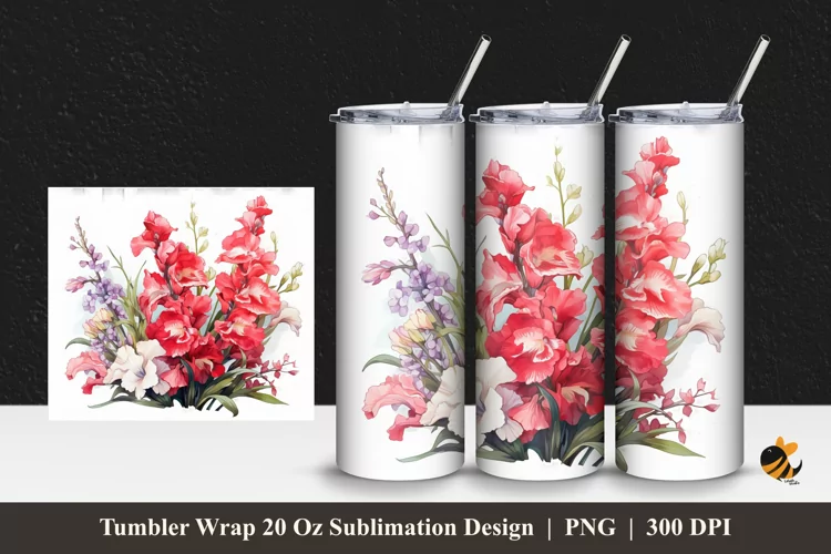 Exotic View Tumbler Wrap Sublimation Design 1