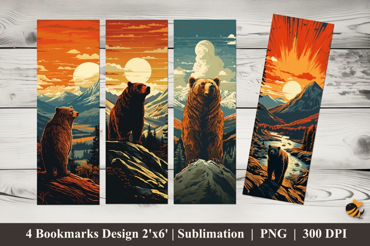 Bear Park Bookmarks Sublimation Design