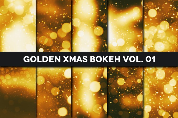 Golden Christmas Bokeh Vol. 01 example image 1