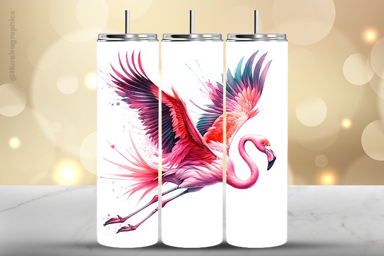 Flamingo Tumbler Wrap| Tumbler Sublimation Wrap