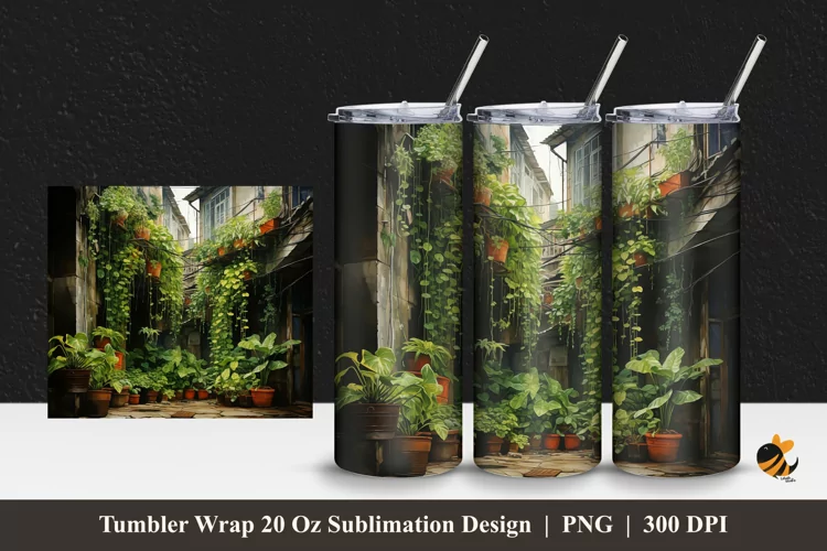 Artificial Forest Tumbler Wrap Sublimation Design 1