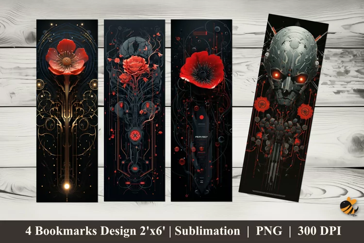 Rose Illusion Bookmarks Sublimation Design