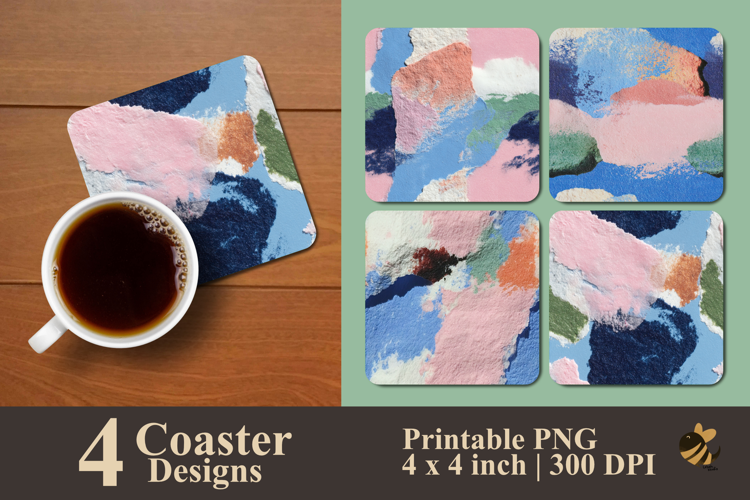 Brush of Serenity Coaster Sublimation Design