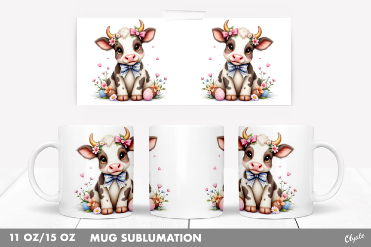 Easter Animal Mug Sublimation, Easter Mug 11 OZ, 15 OZ