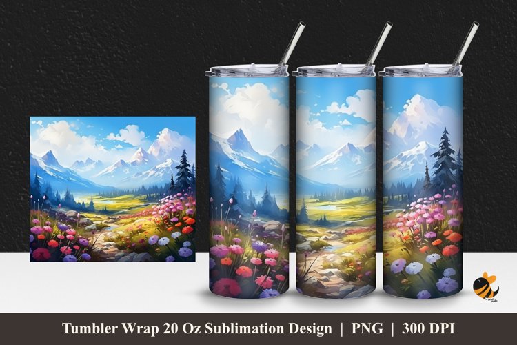 Natural Exoticism Tumbler Wrap Sublimation Design 1