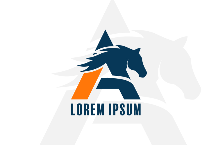 Horse Head and Letter a Logo Design
