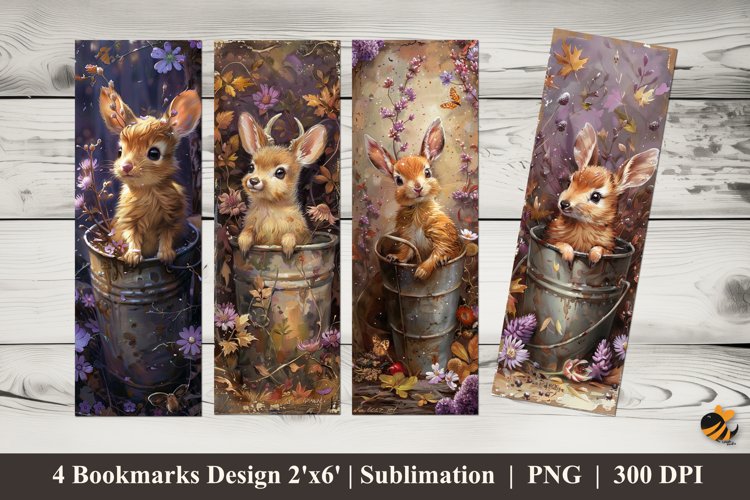 The Mousedeer Bookmarks Sublimation Design example image 1