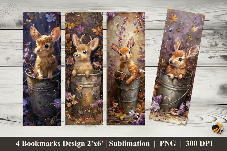 The Mousedeer Bookmarks Sublimation Design