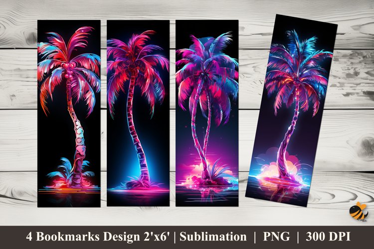 Neon Tree Bookmarks Sublimation Design
