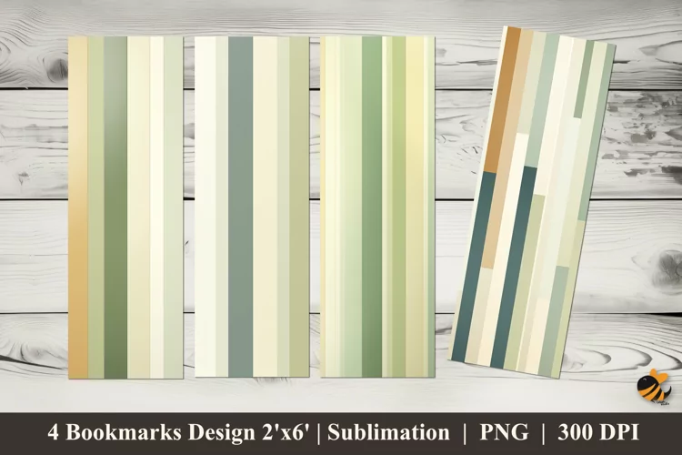 Vertical Stripes Bookmarks Sublimation Design