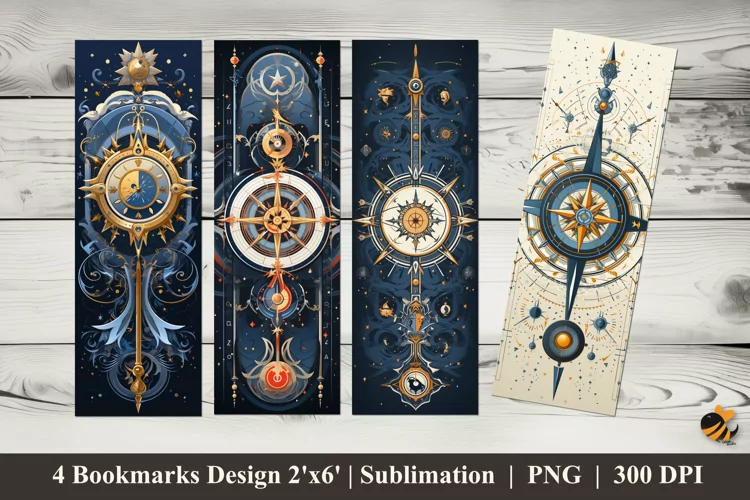 Digital Symmetric Bookmarks Sublimation Design