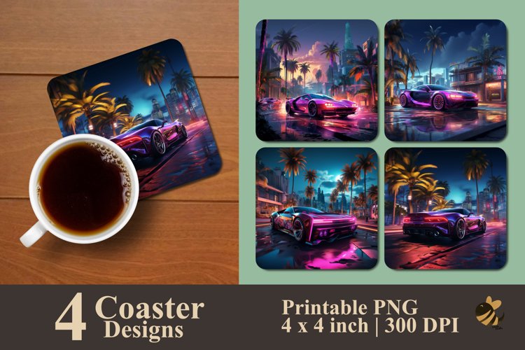 Car Coaster Sublimation Designs Image 7