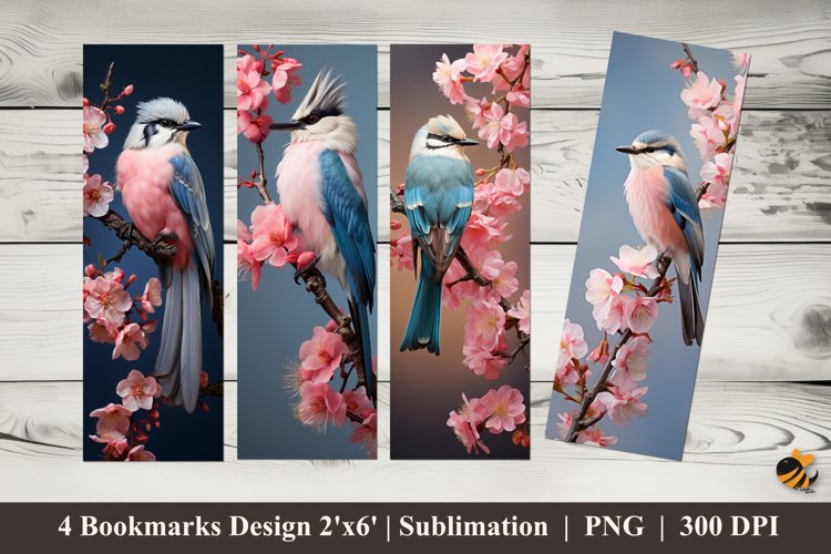 Beautiful Bird Bookmarks Sublimation Design