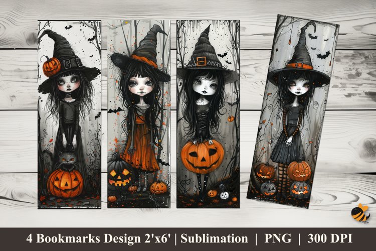 Funny Halloween Bookmarks Sublimation Design