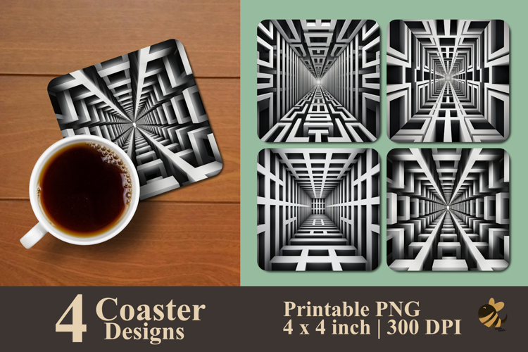 Tunnel Infinity Coaster Sublimation Design