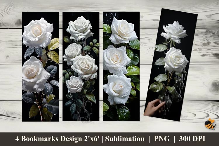 Holy Rose Bookmarks Sublimation Design