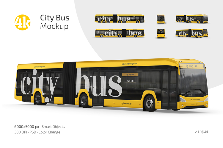 City Bus Mockup Set