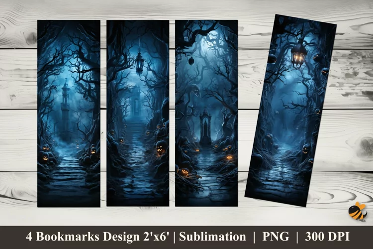 Halloween Night Bookmarks Sublimation Design