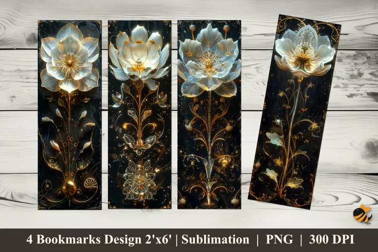 Magical Elegant Bookmarks Sublimation Design
