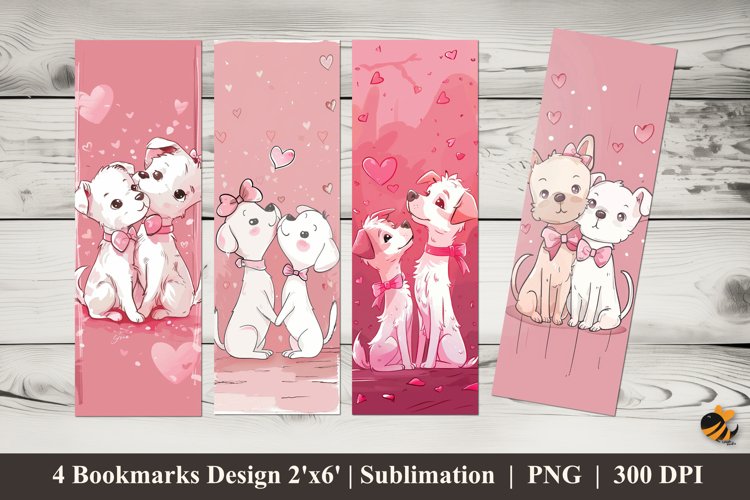 So Sweet Dog Bookmarks Sublimation Design example image 1